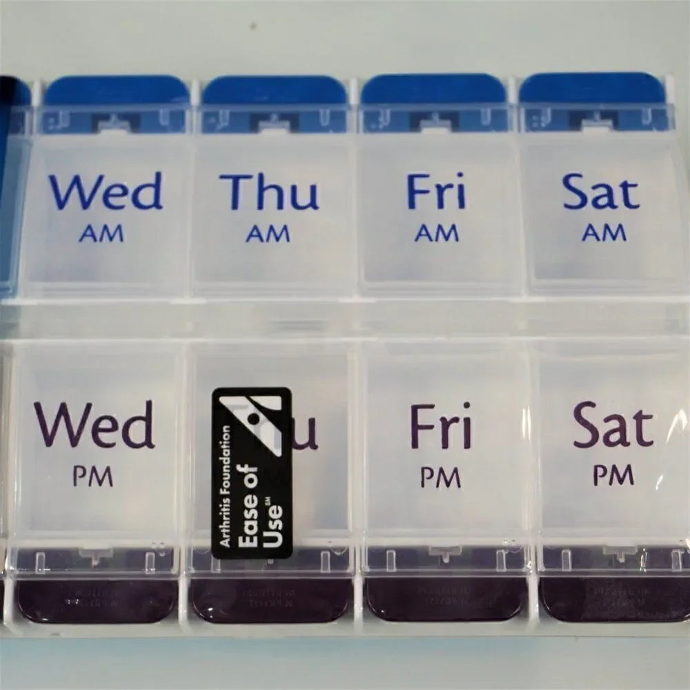 CVS Health Weekly AM PM Pill Planner Easy Push Button Lids NEW SEALED